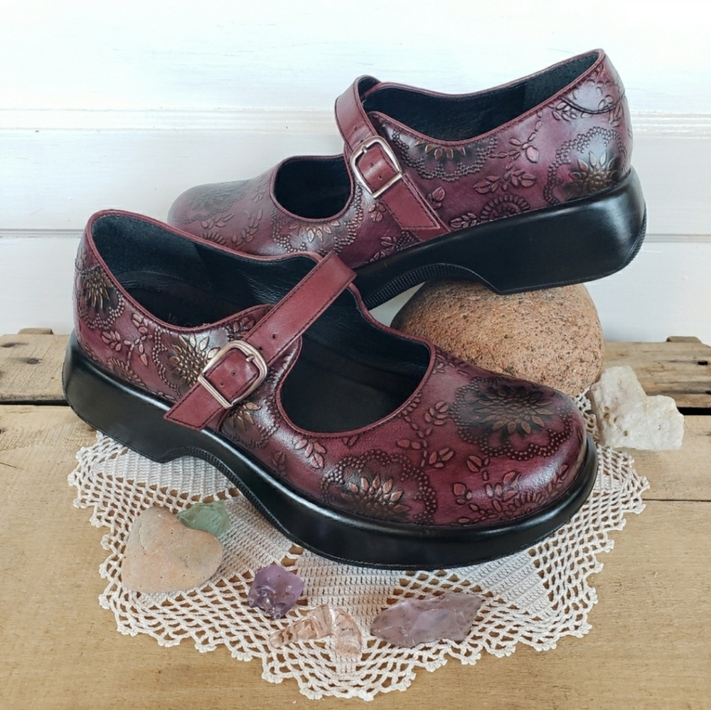 🌸Reserved for Cilia🌸Mulberry Dansko Platform Mary Jane Buckle Boho Cottage 38 - Picture 2 of 14